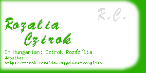 rozalia czirok business card